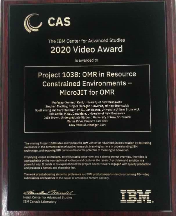 IBM Advanced Studies Video Award